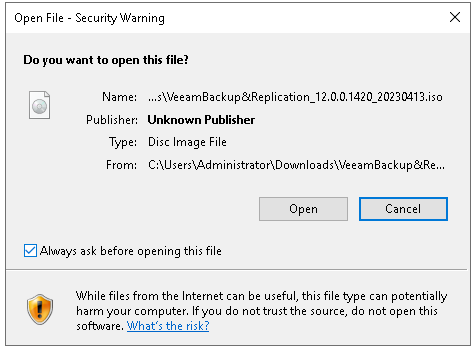 Installation security check